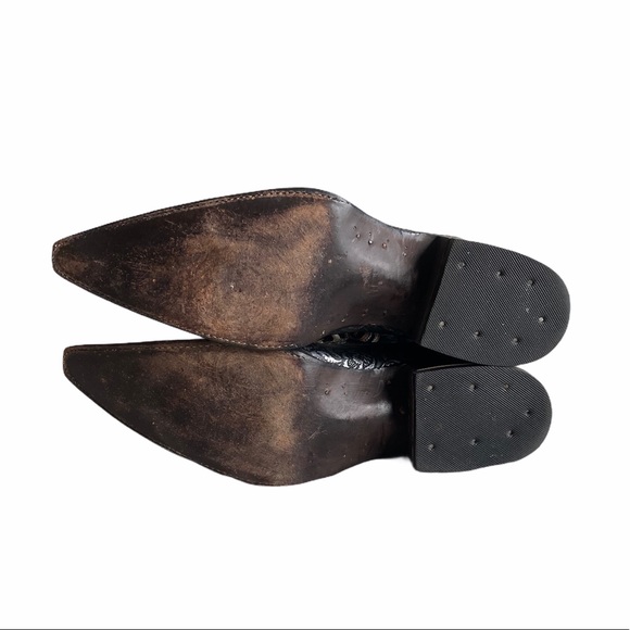 Custom E Fernandez Black and Silver Cowboy Boots - Picture 10 of 11